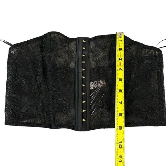 Victoria’s Secret‎ Size M Strapless Corset Tank Top Black Lace Mesh Crop New - Picture 8 of 8